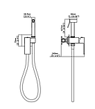 Гігієнічний душ із змішувачем DUSEL GANI Chrome хромований прихований монтаж, фото 9