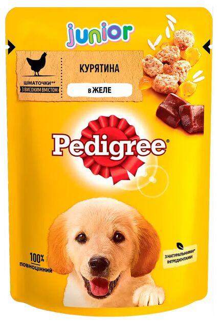 Вологий корм для цуценят дрібних порід Pedigree Junior з куркою 100 г
