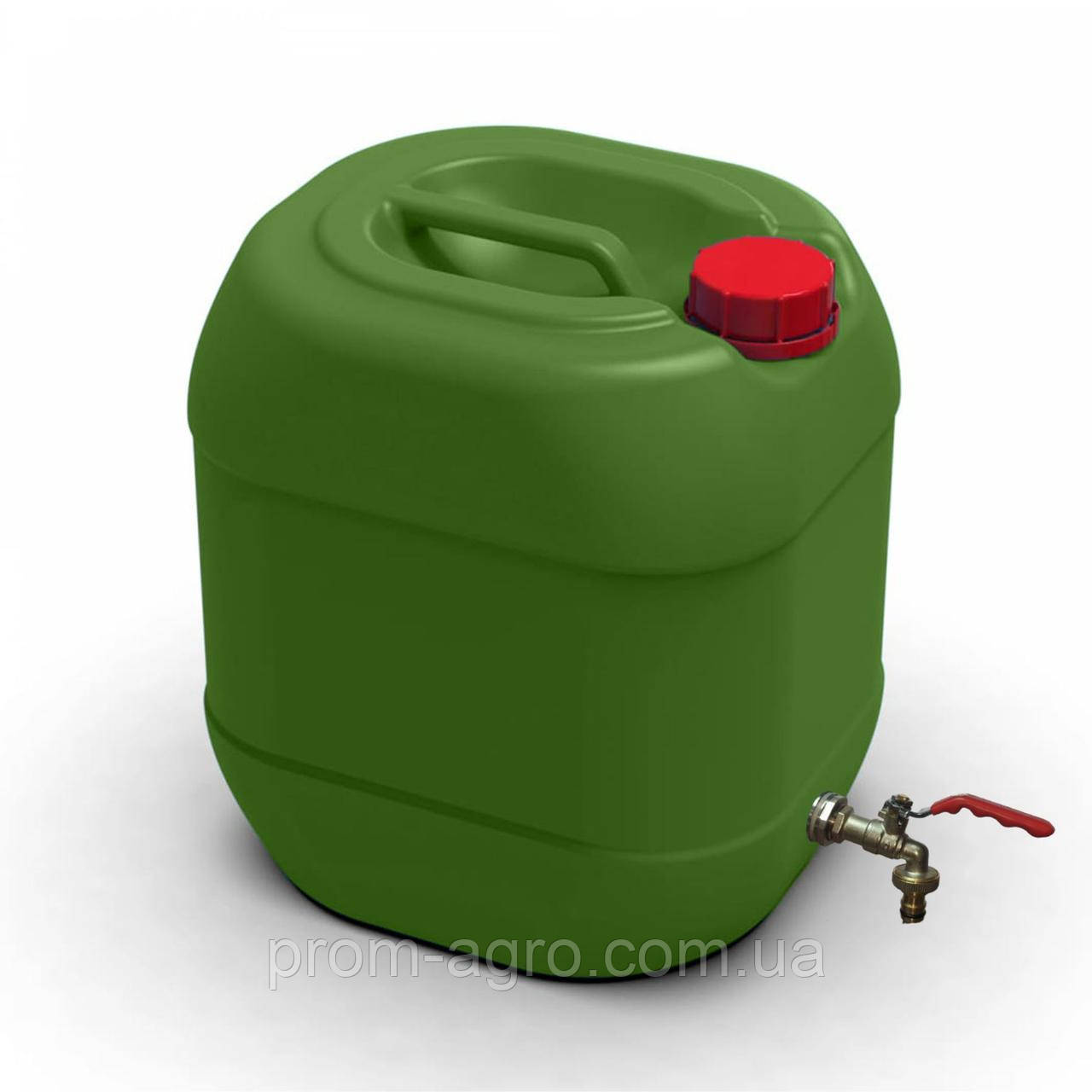 Двошарова технічна каністра 20л з латунним краном Litolan штабелюєма захист від УФ Хакі Так