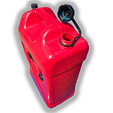 Пластикова каністра для бензину (ПММ) 20л з носиком та спускним отвором для швидкого зливу Так, фото 4