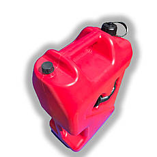 Пластикова каністра для бензину (ПММ) 20л з носиком та спускним отвором для швидкого зливу Так, фото 5