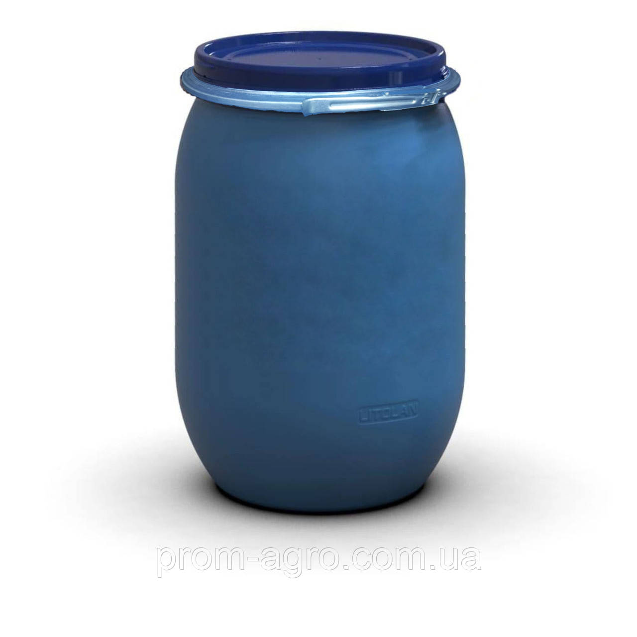 Пластикова бочка Litolan 150л з металевим хомутом герметична харчова Так