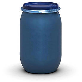 Пластикова бочка Litolan 230л з металевим хомутом герметична харчова Так