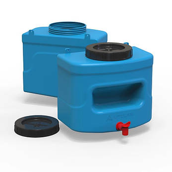 Рукомийник Litolan 10л з мильницею, з пластиковим краном, синього кольору Так, фото 2