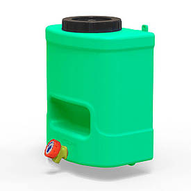Рукомийник Litolan 15л з вентильним краном та мильницею зеленого кольору Так