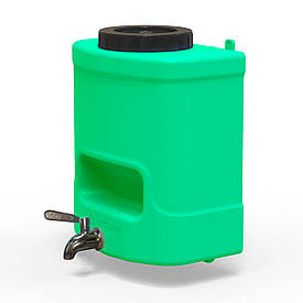 Рукомийник Litolan 15л з нержавіючим краном AISI 304 та мильницею зеленого кольору Так