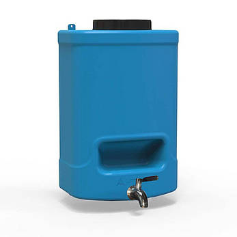 Рукомийник Літолан 20л з нержавіючим краном та мильницею синього кольору Так, фото 1