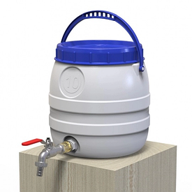 Бідон Євро Пласт 10л дужка харчовий з латунним краном Так