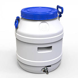 Бідон Євро Пласт 45л харчовий з  нержавіючим краном AISI 304 Так