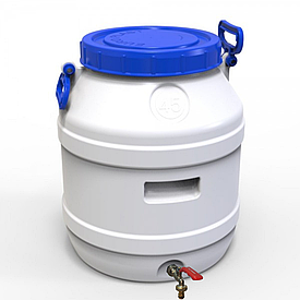 Бідон Євро Пласт 45 л харчовий з латунним краном Так