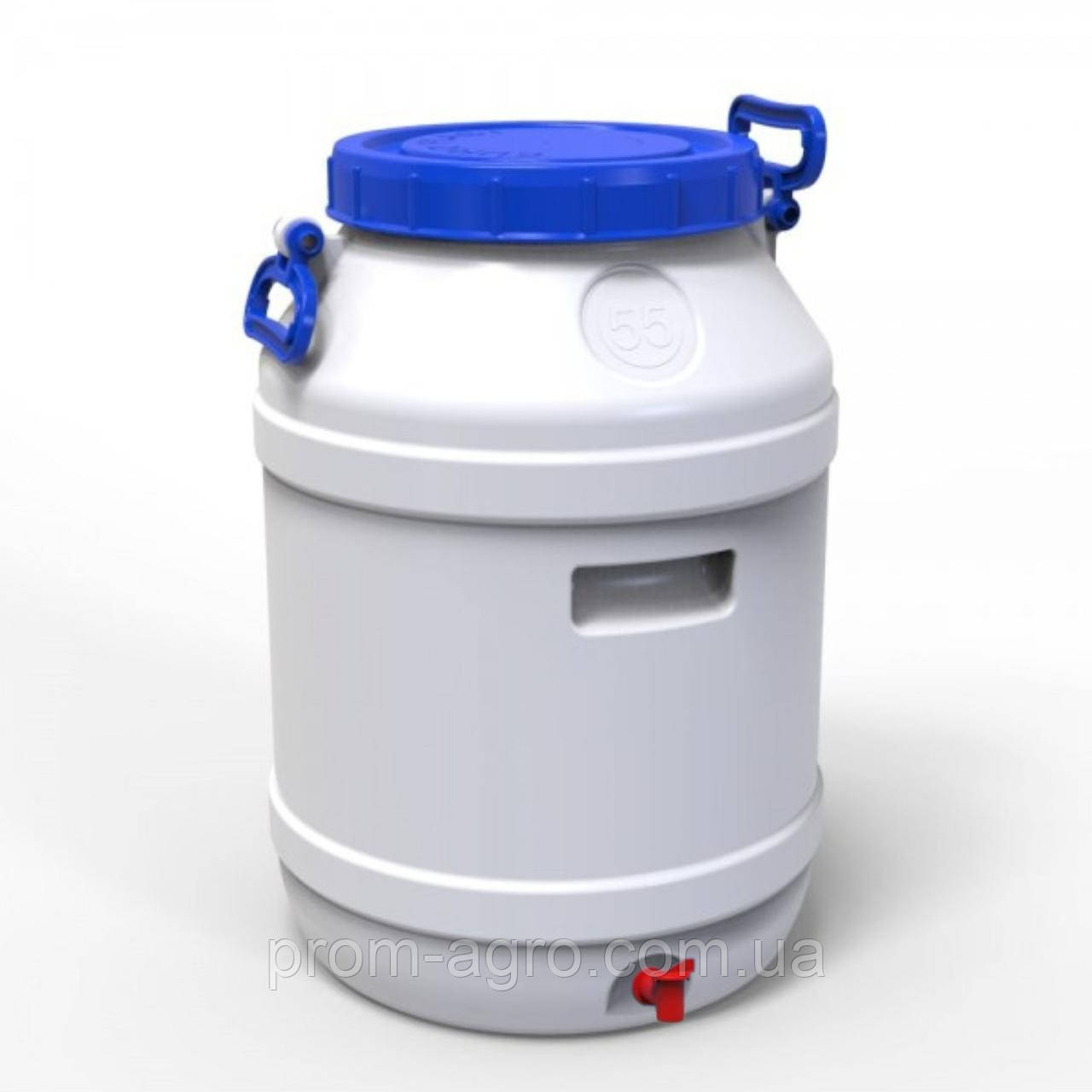 Бідон Євро Пласт 55л харчовий з пластиковим краном