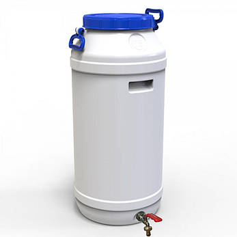 Бідон Євро Пласт 75 л харчовий з латунним краном Так, фото 1