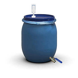 Бочка для бродіння 100 л з гідрозатвором U металевим хомутом та краном 1/2" з нержавіючої сталі AISI 304 Так