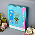 Конструктор Magic Blocks зелений ведмедик з подарунком Bearbrick, 3D конструктор 43 см, фото 5