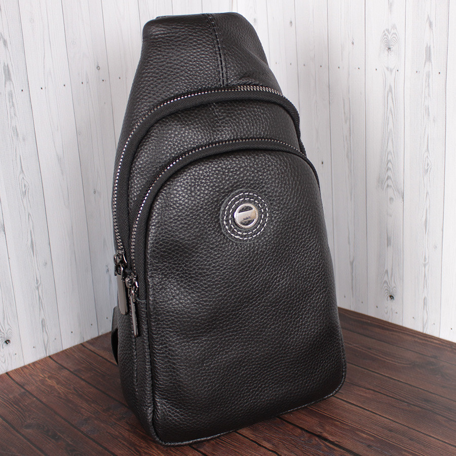 Барсетка з натуральної шкіри driver DRL19001-1 Чорна