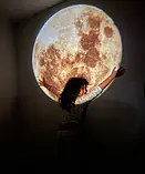 Проєктор Місяць, Місячний проєкційний нічник на акумуляторі Moon, Місячний проєктор світлодіодний, фото 4