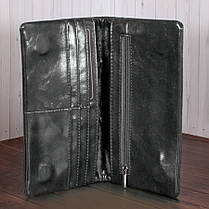 Гаманець Y-7001A-black-lak Чорний, фото 4