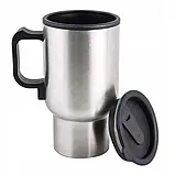 Термокухоль Electric Mug Автомобільний Кухоль із неіржавкої сталі з підігрівом 400 мл 12v чашка в машину, фото 8