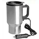 Термокухоль Electric Mug Автомобільний Кухоль із неіржавкої сталі з підігрівом 400 мл 12v чашка в машину, фото 6