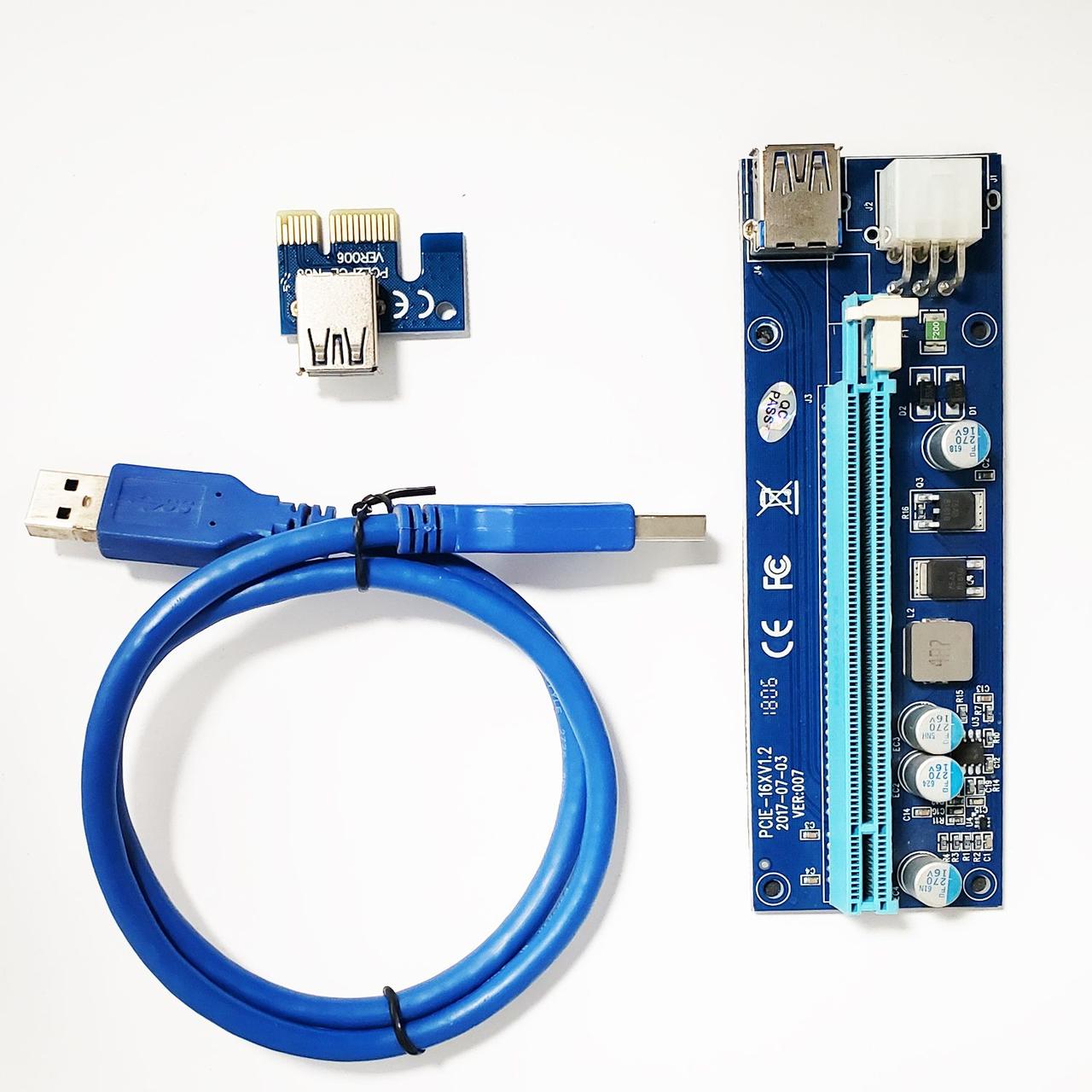 Адаптер Riser PCIE-16XV1.2 Ver.007 "Б/У"