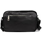 Сумка через плече шкіряна на два відділення GA-0745-4lx TARWA чорна, фото 4