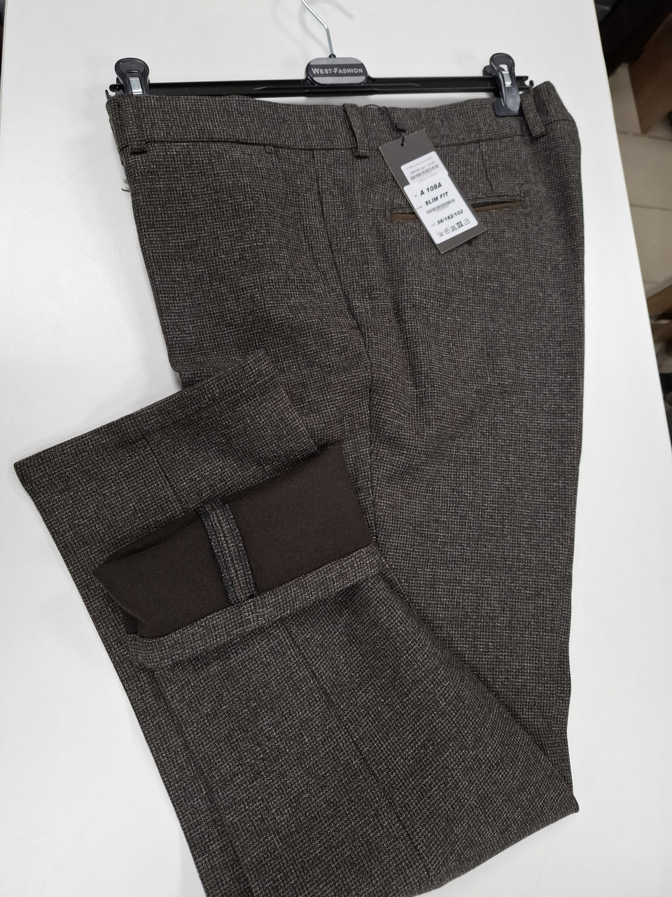 Штани чоловічі зимові West-Fashion А-108А коричневі