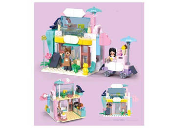 Конструктор SLUBAN рожева серія, Кафе, 242 деталі M38-B1266 G-Rich