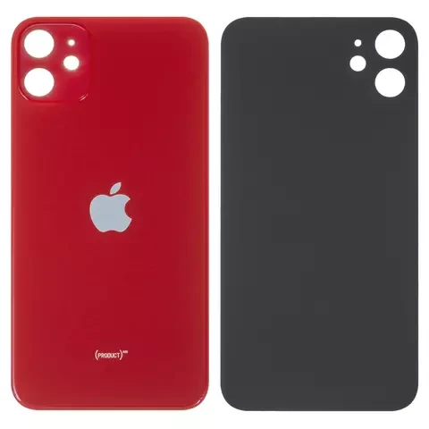 Задня панель корпусу для iPhone 11, червона, потрібно зняти скло камери, small hole, фото 1