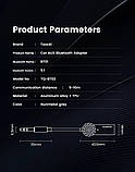 Bluetooth адаптер в машину для автомагнітоли Toocki Bluetooth 5.1 USB AUX в авто, фото 3