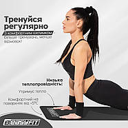 Килимок для фітнесу та йоги EasyFit NBR 10 мм Чорний, фото 6