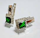 Срібні сережки з золотом, фото 4