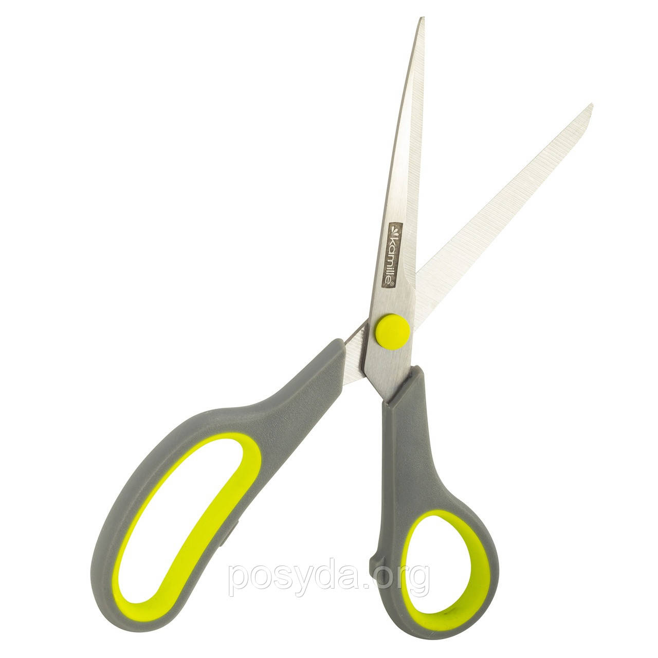Ножиці Kamille універсальні 21.5см із нержавіючої сталі з пластиковими ручками KM-5182, фото 1