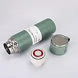 Подарунковий набір термос із 3 чашками 500 мл Термос із вакуумною ізоляцією на 3 кухлі термочашка, термокухоль, фото 2
