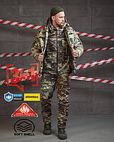 Тактичний весняний костюм Softshell Мультикам 3в1