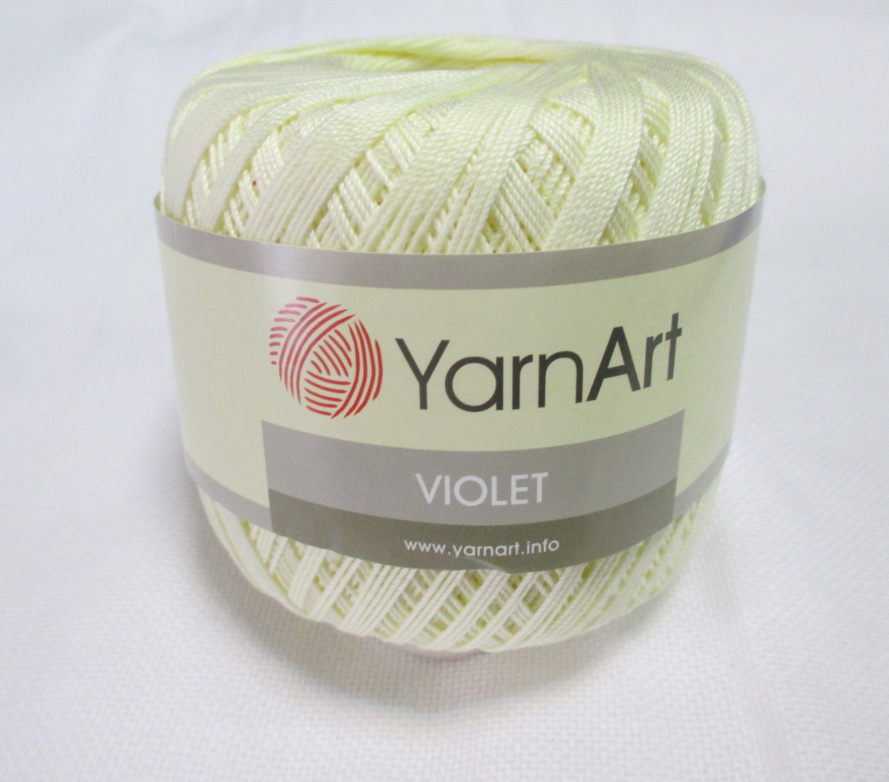 Пряжа нитка для в'язання Violet YarnArt 100% бавовна молочний № 0326