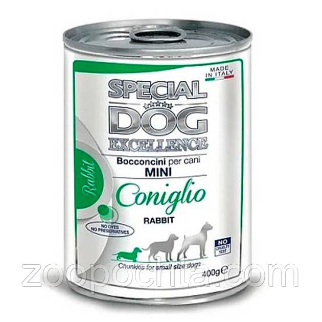 Вологий корм для собак Monge (Монж) Special Dog Exellence Mini Adult кролик 0.4 кг, фото 1