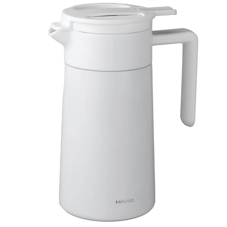 Сервер термос Hario 600 мл. Double Walled Thermal Pot With Ceramic Белый