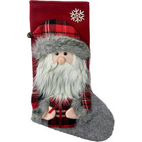 Прикраса новорічна Шкарпетка 50см Санта 2-79
