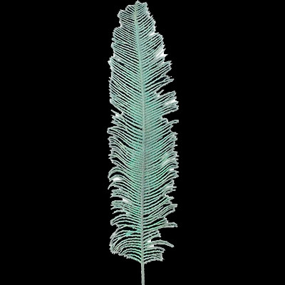 Декоративне Перо біле 65см  2-128 (B2-222) Ціна за уп 10шт, фото 1