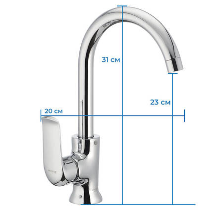 Змішувач для кухні Mixxus Premium Medea 014, фото 3