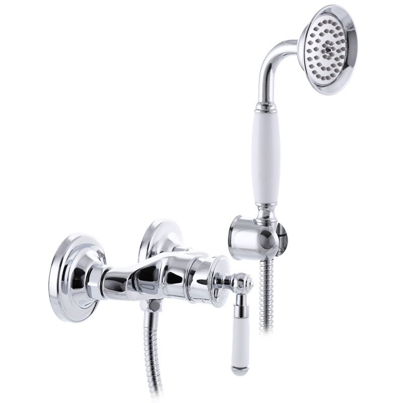 Змішувач для душової кабіни з лійкою та шлангом для душу Mixxus Premium Vintage 003