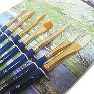 Набір пензлів 7 шт Oasis синтетика + щетина мікс 37PAK, фото 2