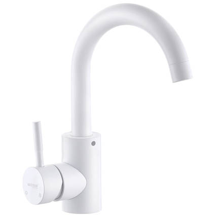 Змішувач для умивальника Білий Mixxus SUS-011-B White, фото 1