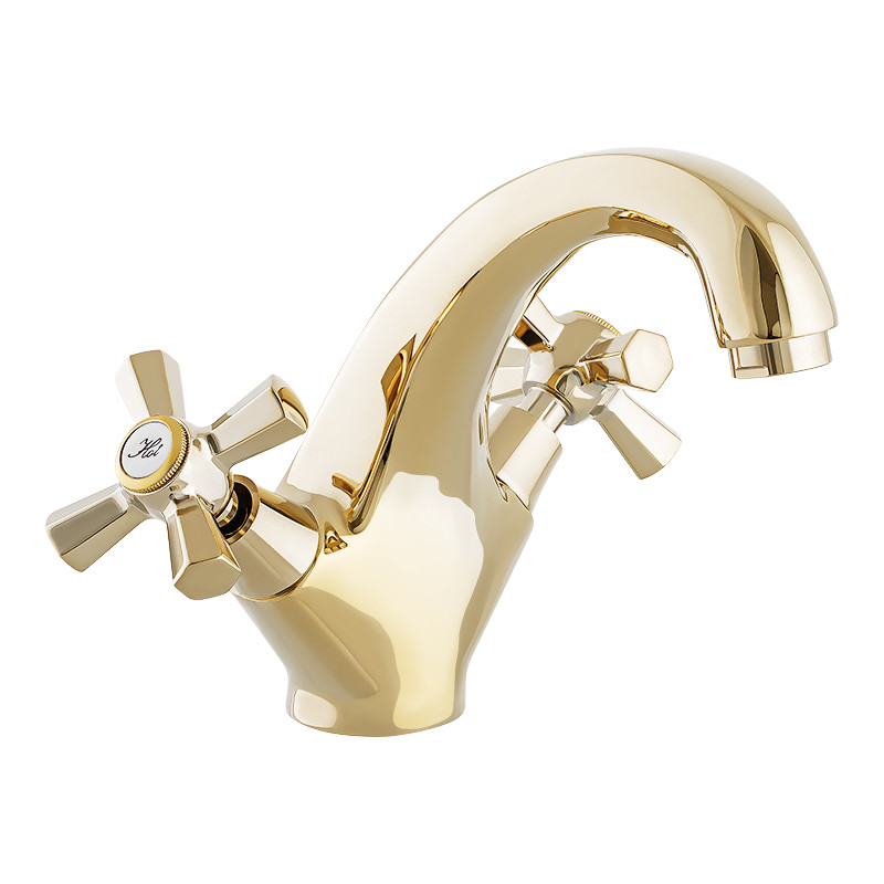 Змішувач для умивальника Mixxus Premium Retro Gold-161 Золото