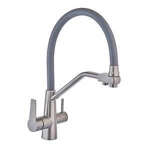 Кухонний змішувач на дві води Mixxus FUL-021 Graphite Refl.Black, фото 1