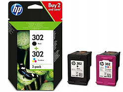 НАБІР HP 302 ЧОРНИЙ F6U66AE + КОЛІР F6U65AE