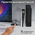 KVM перемикач Promate MediaSwitch-KVM 2хHDMI to HDMI, 4хUSB-A Silver (mediaswitch-kvm), фото 6