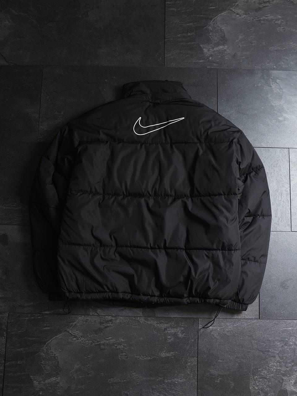 Куртка жіноча зимова Nike тепла до -25°C пуховик жіночий вільного крою найк чорний