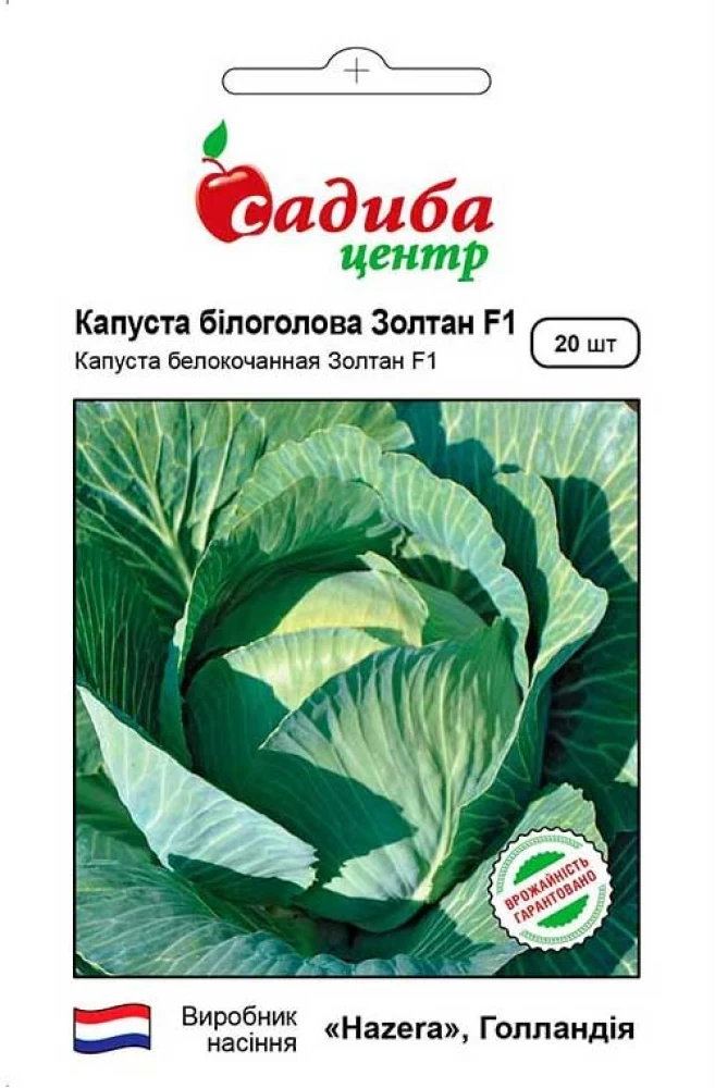Капуста білоголова Золтан F1, 20 шт., СЦ