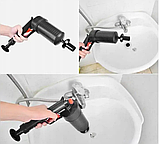 Інструмент високого тиску для усунення засорів труб та раковин Bigstren 4 насадки (11739), фото 7